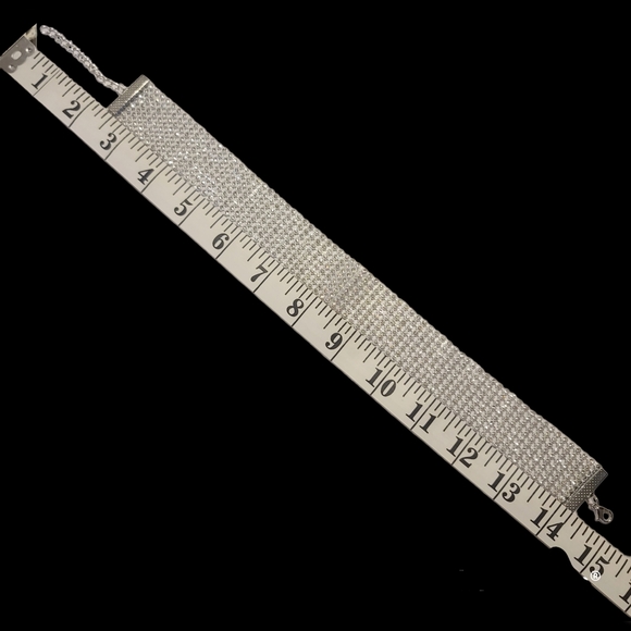 NEW Australian Crystal Silver Choker Necklace - Picture 8 of 12